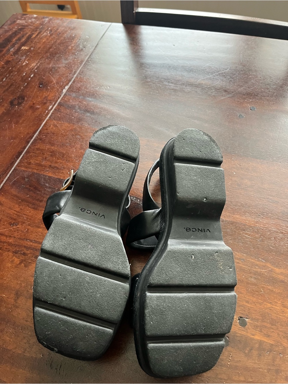 Vince Black Padded Dual-Strap Slingback Sandals - Picture 5 of 5